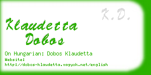 klaudetta dobos business card